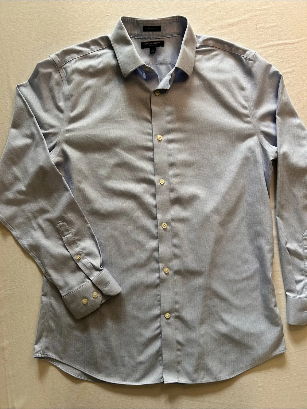 Banana Republic Grant Fit Non-Iron Light Blue Dress Shirt XL